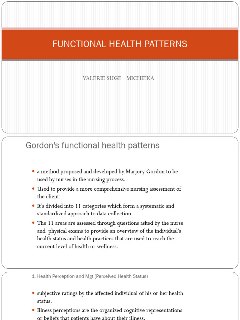Gordon's 11 Functional Health Patterns | PDF | Urinary Incontinence ...
