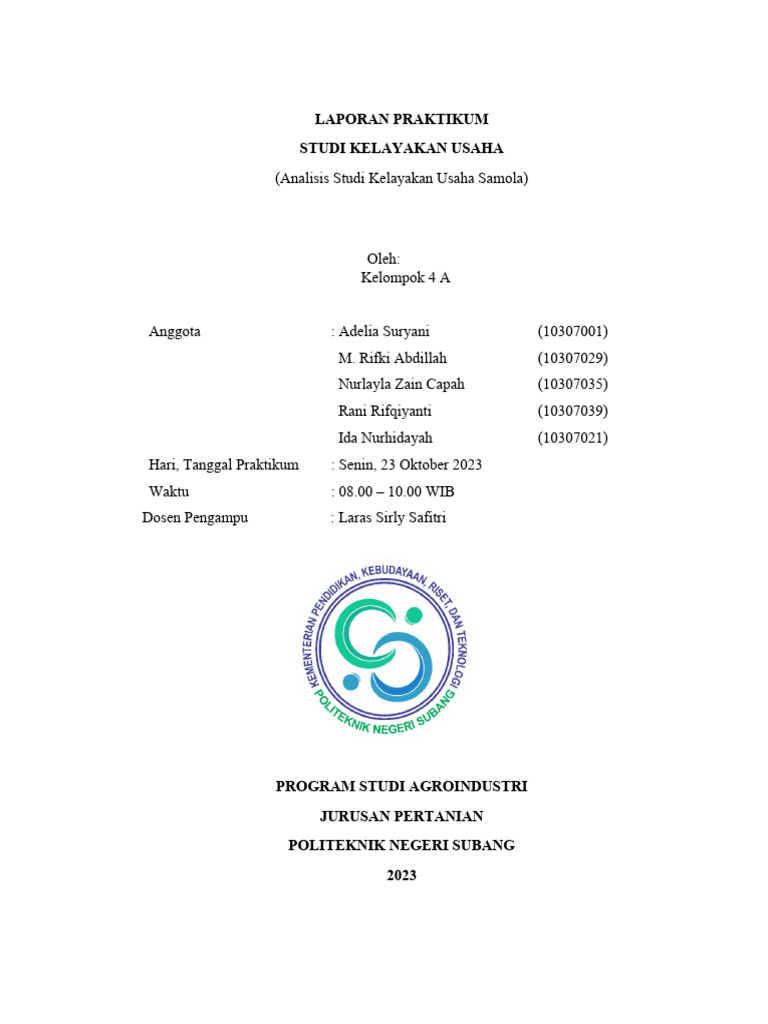 Studi Kelayakan Usaha Samola Ikan Tongkol | PDF
