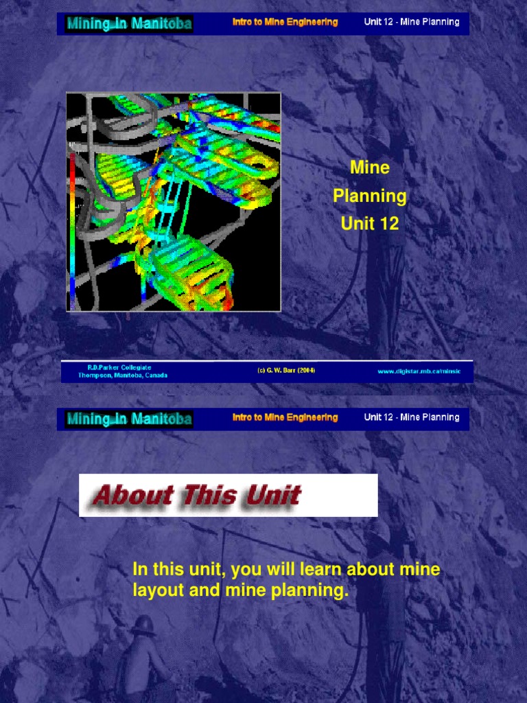 Underground Mine Planning Overview | PDF | Mining | Industries
