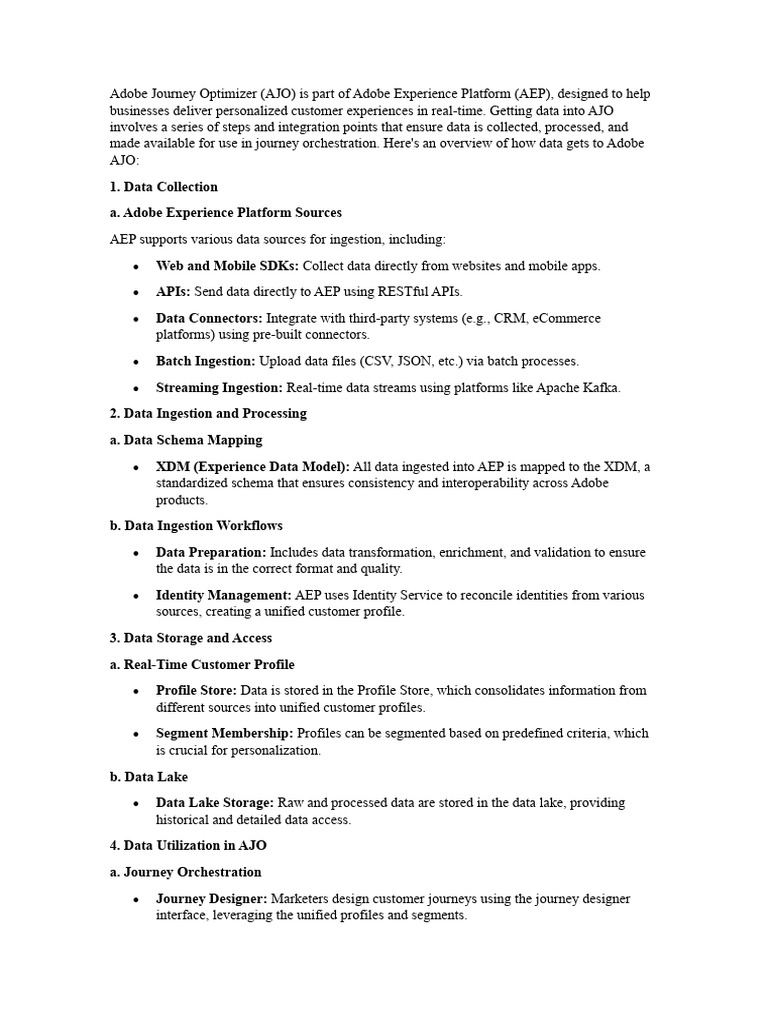 How data gets to Adobe AJO Download Free PDF Information Science