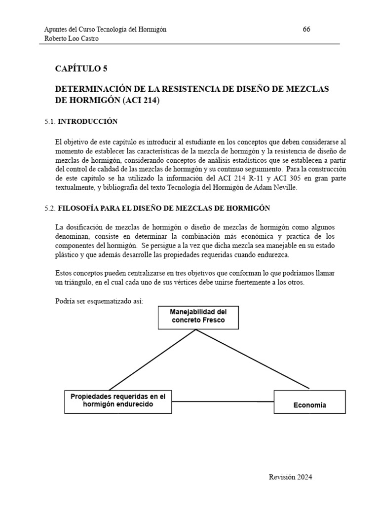 Cálculo de Sangrado Permisible ACI 214 | PDF | Hormigón | Desviación ...