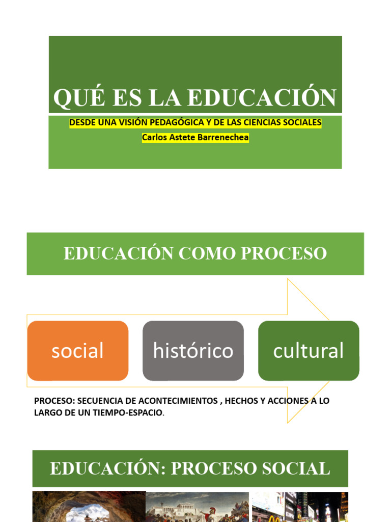Educación: Proceso Social y Cultural | PDF | Educación en artes liberales