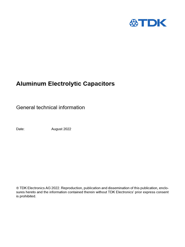 Aluminum Electrolytic Capacitors Overview | PDF | Capacitor ...