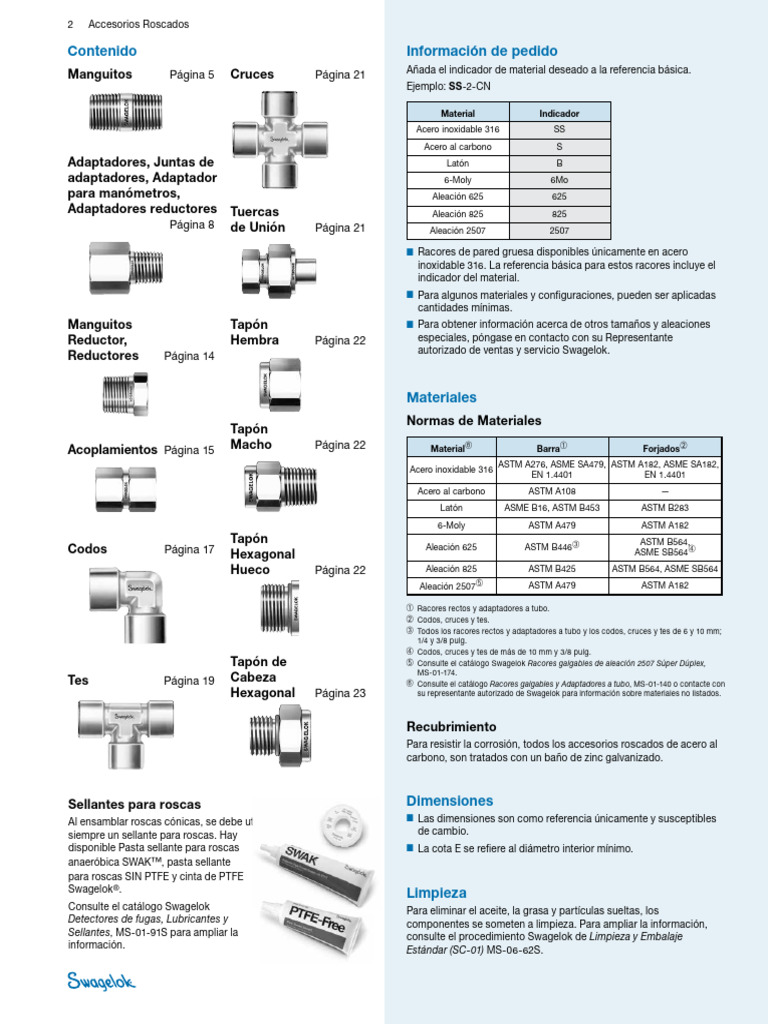 Accesorios Tubing | PDF | Aleación | Procesos industriales