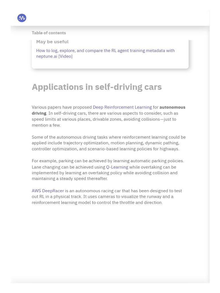 Applications of Reinforcement Learning | PDF | Learning | Applied ...