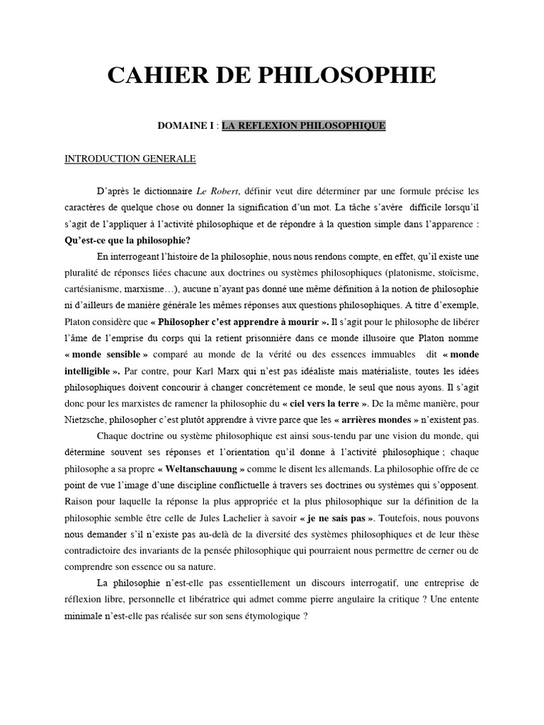 Origines et spécificités de la philosophie | PDF | Dieu | Raison