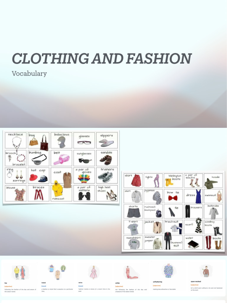 Clothing Price Vocabulary Guide | PDF