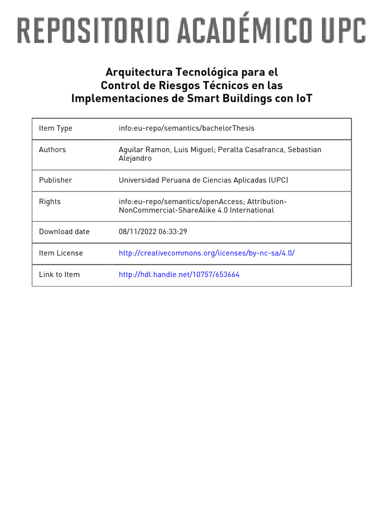 Arquitectura para Smart Buildings IoT | PDF | Internet de las Cosas ...