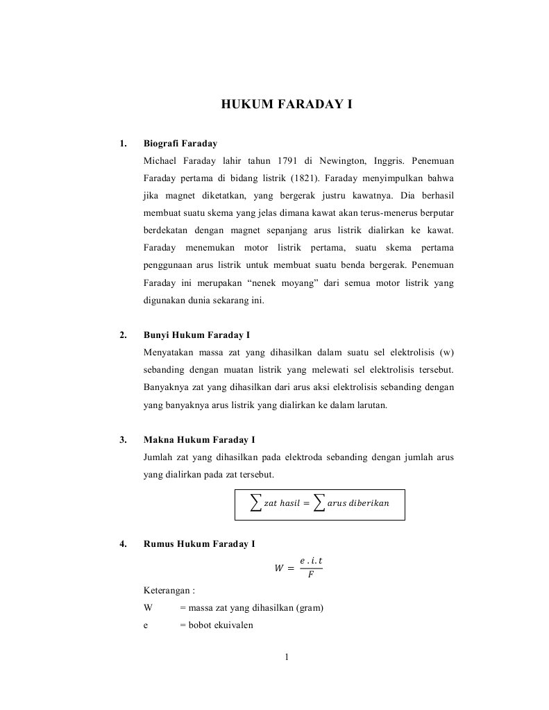 Kimia Dasar 2 Hukum Faraday 1