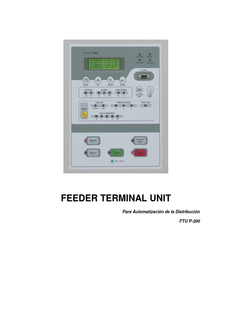 Unidad Terminal Feeder FTU-P200 | PDF | Automatización | Ingenieria ...