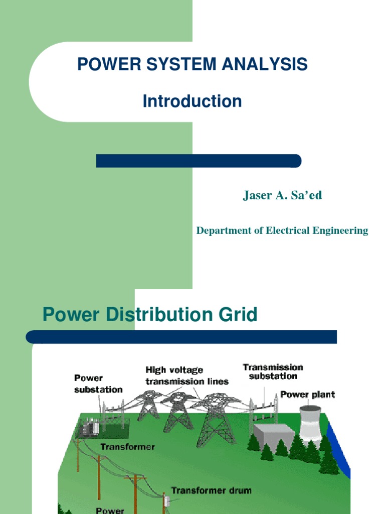 Power System Analysis Overview | PDF | Electrical Substation | Electric ...