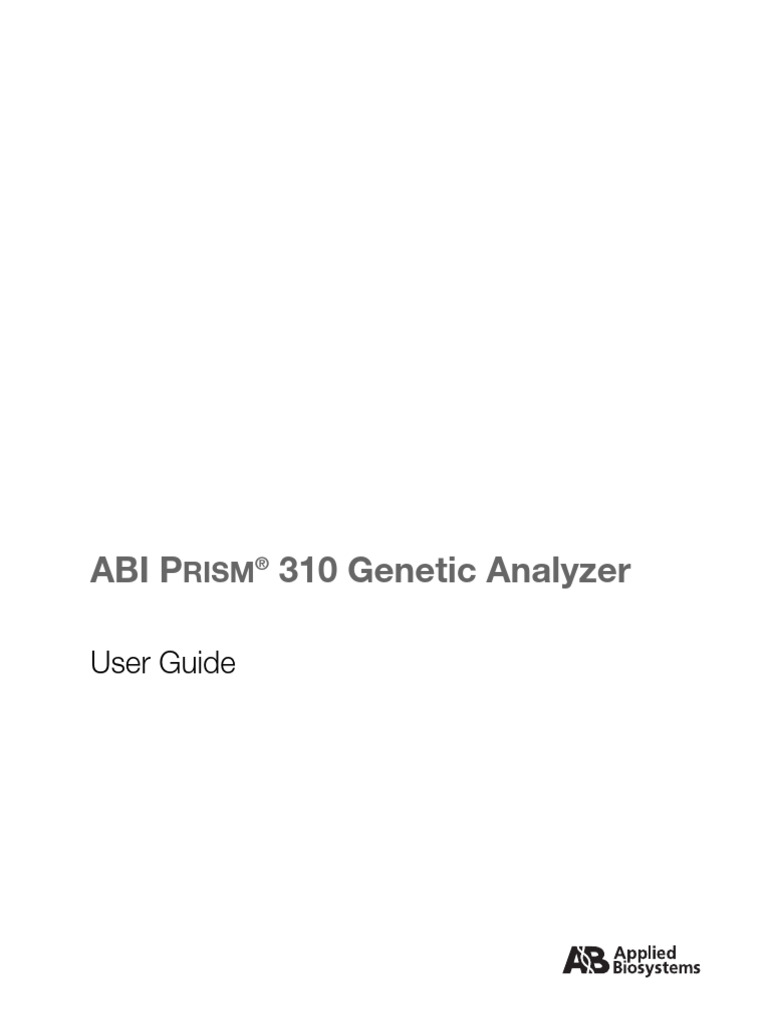 310 User Manual NT 04317588 | PDF | Sequencing | Biotechnology