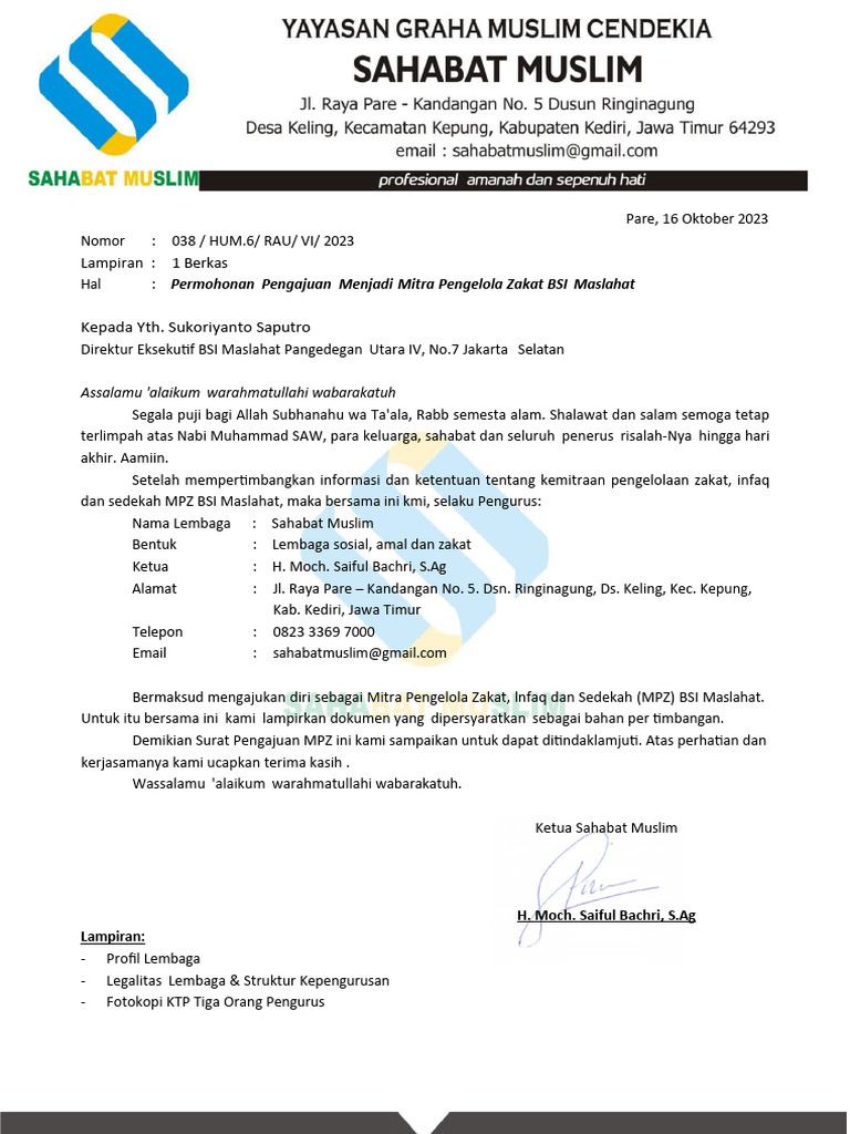 Surat Permohonan Lengkap | PDF