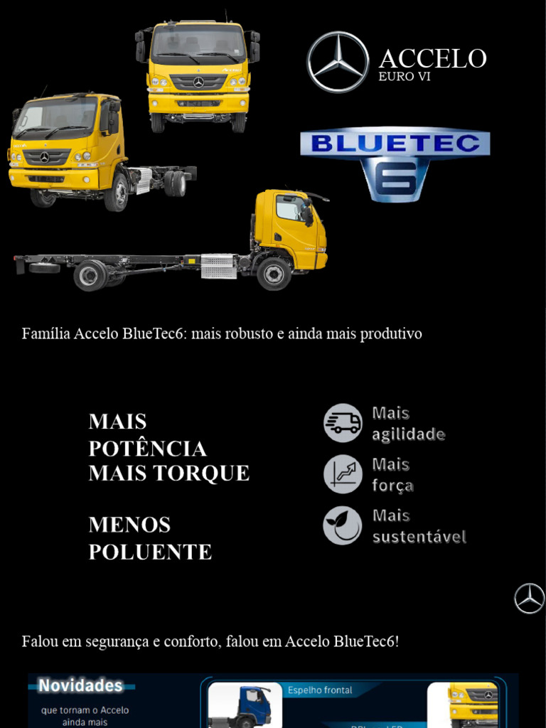 Accelo BlueTec6: Potência e Conforto Euro VI | PDF | Freio | Motores