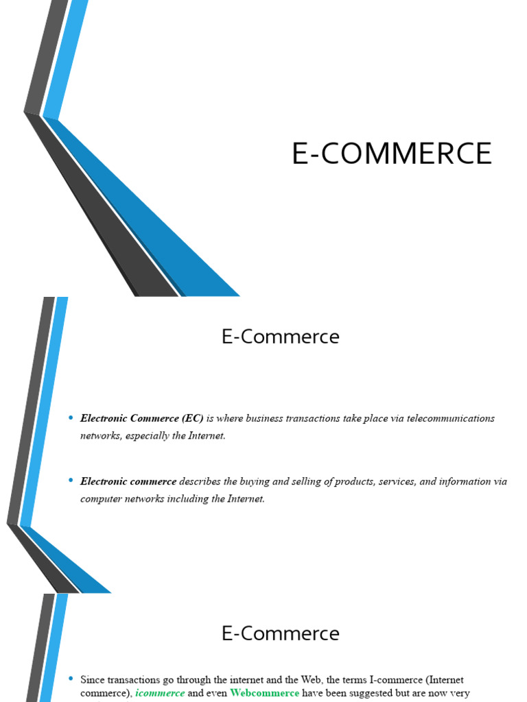 E-Commerce Overview and Benefits | PDF | E Commerce | Electronic Business