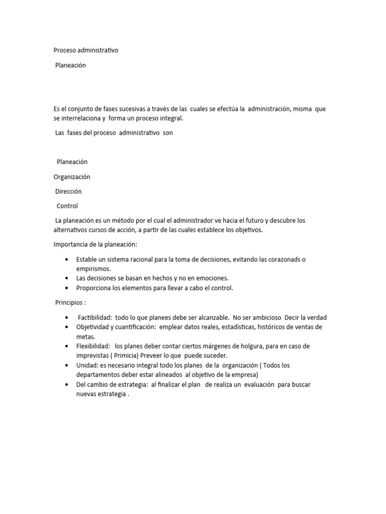 Proceso Administrativo | PDF | Crecimiento personal y profesional ...