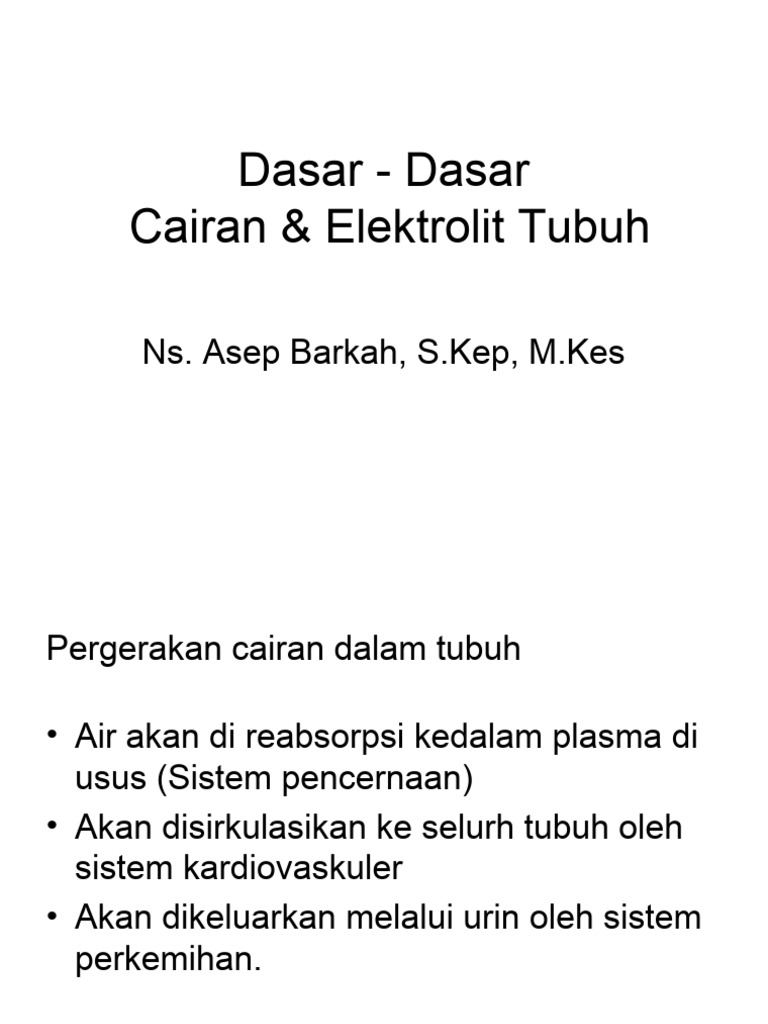Dasar Cairan PDF Sains & Matematika