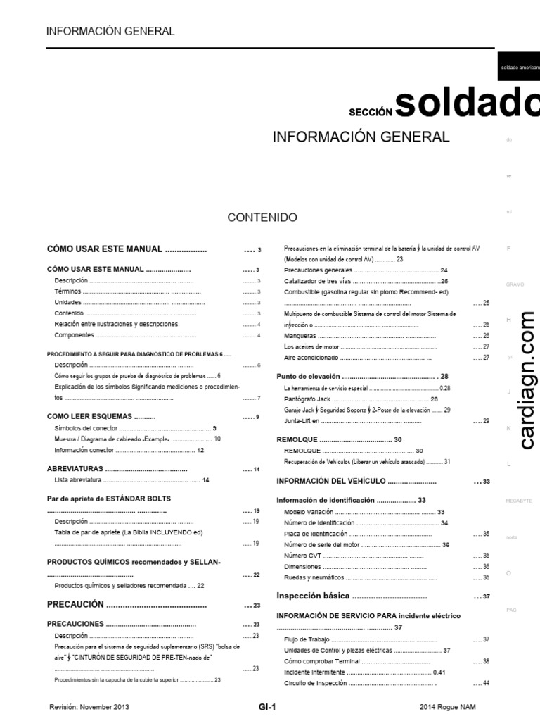 Nissan xtrail 2013 2018 manual de taller pdf cambiar color