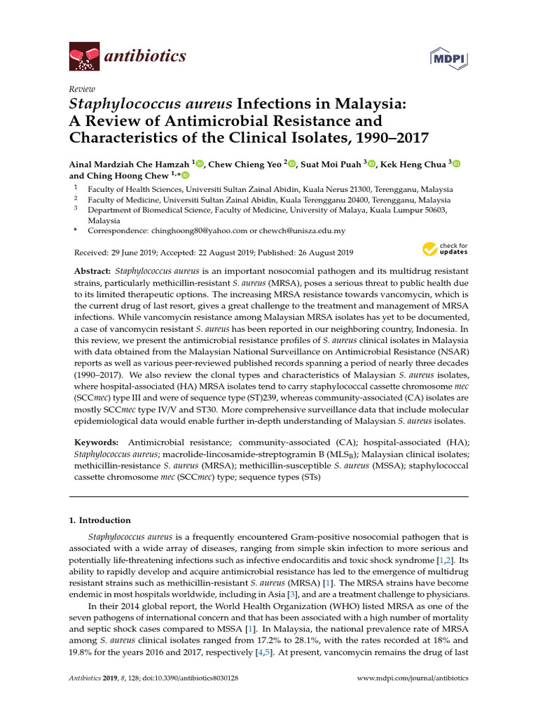 Antibiotics 08 00128 | PDF | Staphylococcus Aureus | Methicillin ...