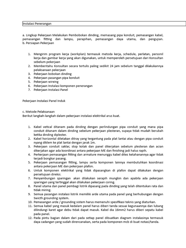 Instalasi Penerangan | PDF