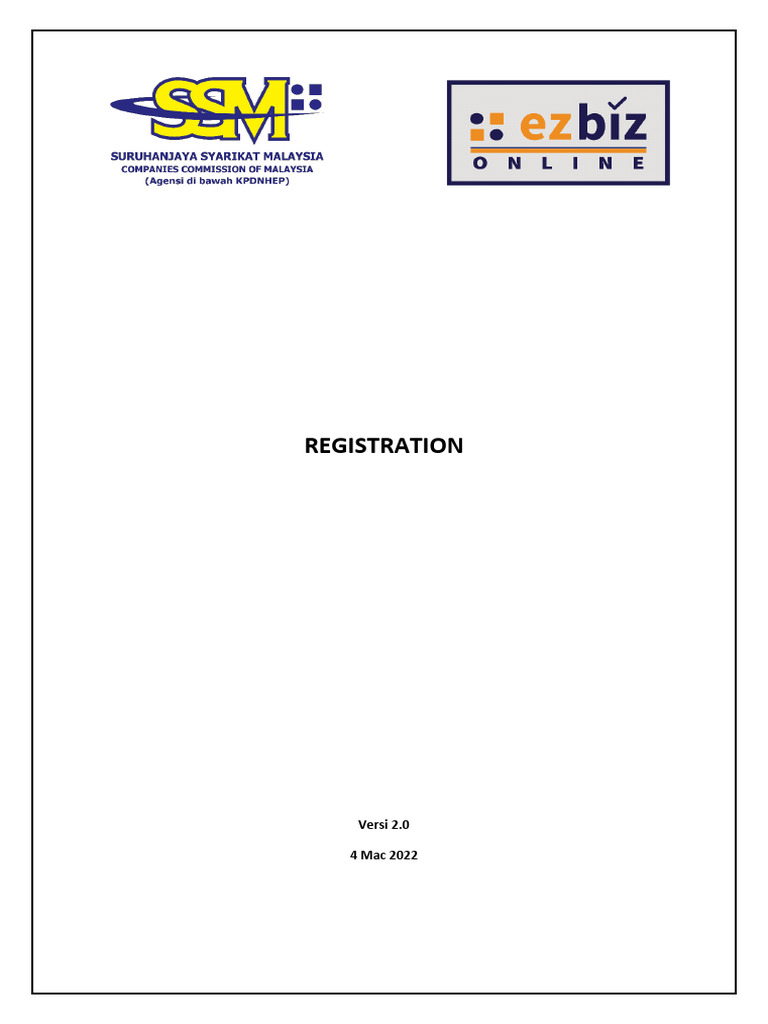 Guideline For Register Ezbiz User Account Pdf Identity Document