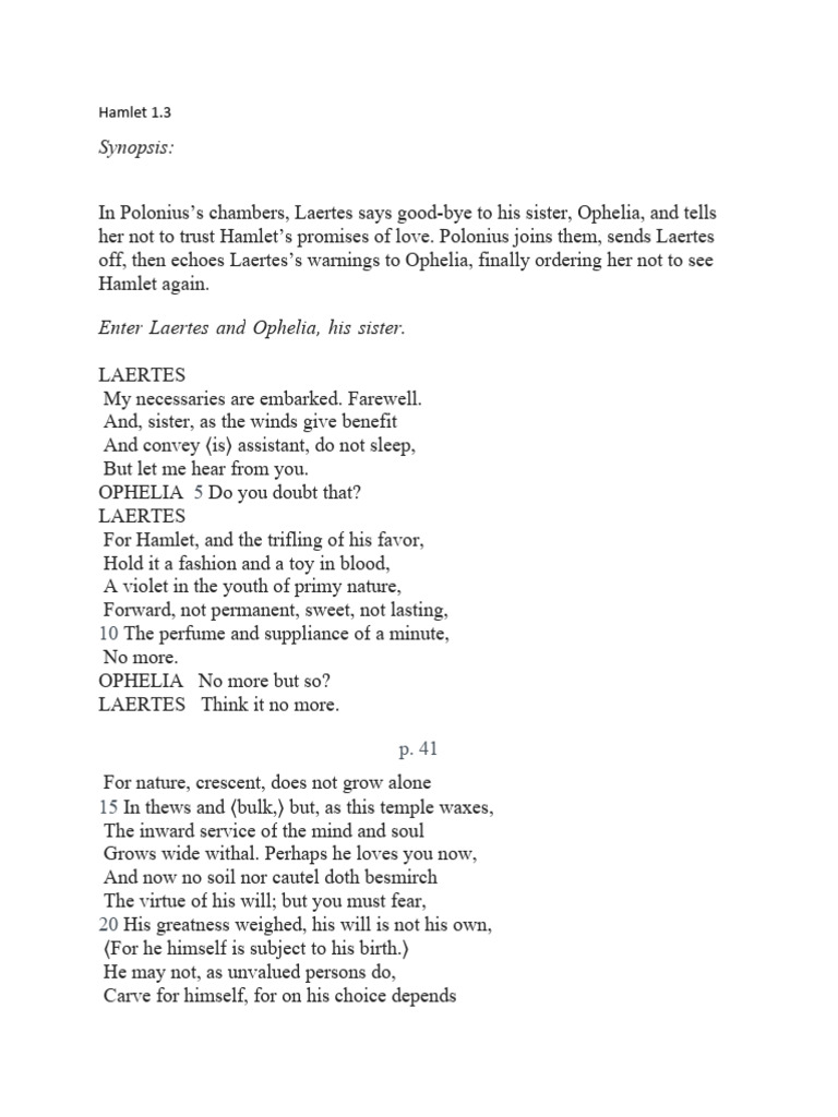 Hamlet 1-3 | PDF | Hamlet