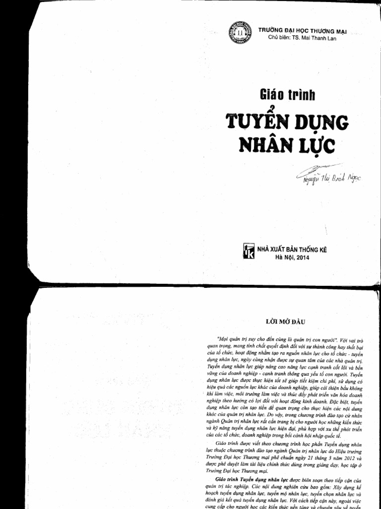 Tailieunhanh Giao Trinh Tuyen Dung Nhan Luc 9786 | PDF