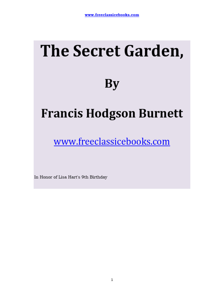 The Secret Garden | PDF | The Secret Garden