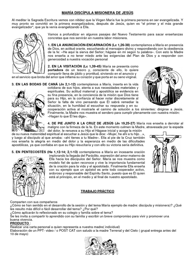 Ficha-Maria-discipula-misionera-de-Jesus | Descargar gratis PDF | María ...