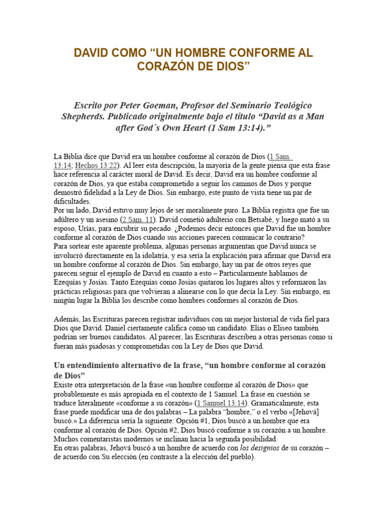 David Como Pdf David Libros De Samuel