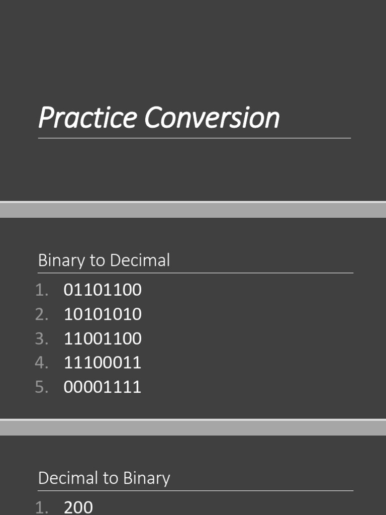 Homework on binary conversion pdf