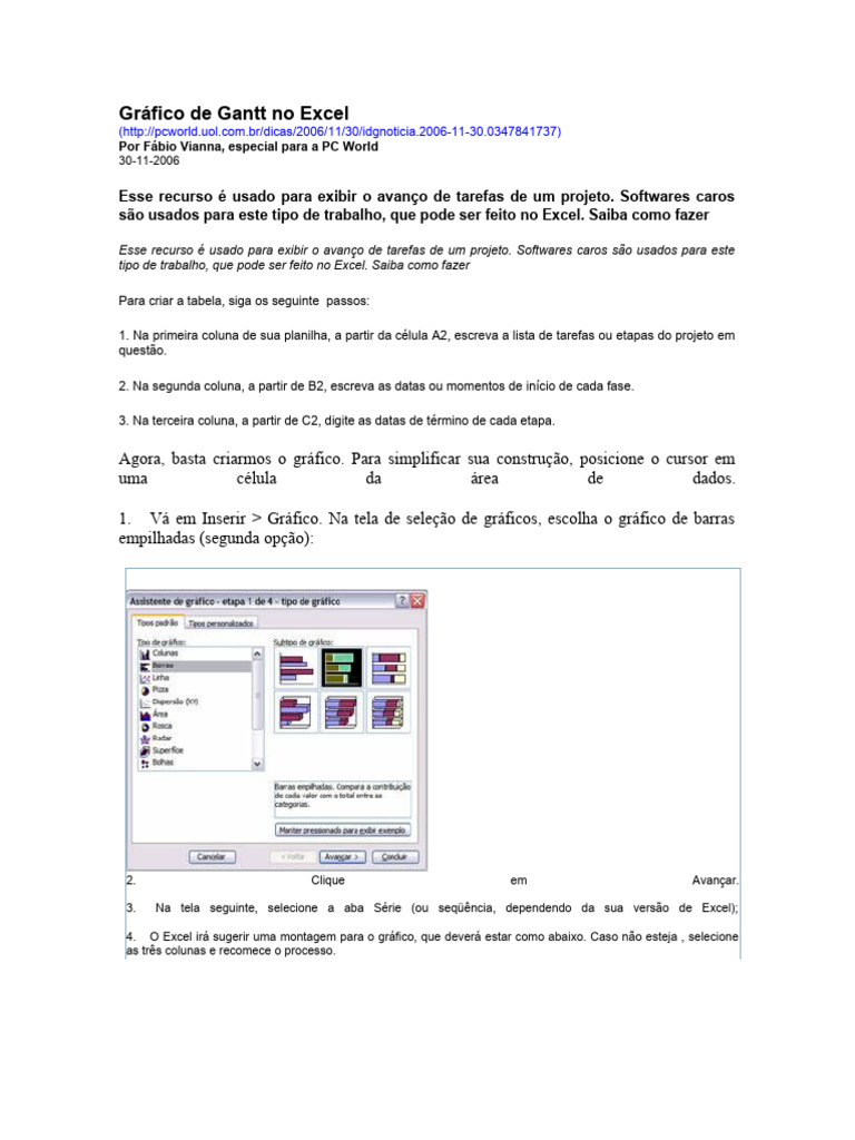 Gr Fico De Gantt No Excel PDF Microsoft Excel 1722387570
