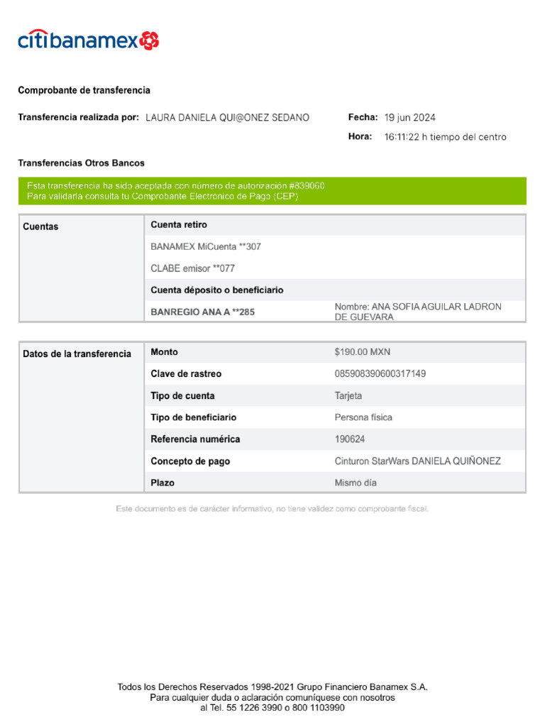 Comprobante de La Transaccion 19-Jun-2024 16 11 22 | PDF