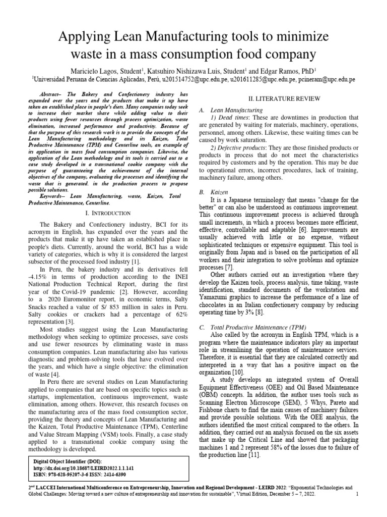 FP141 | PDF | Lean Manufacturing | Innovation
