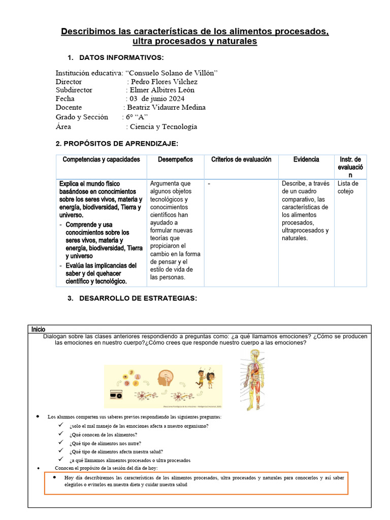 Describimos Las Características de Los Alimentos Procesados, Ultra ...