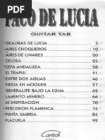 Songbook Paco de Lucia Greatest Hits | PDF