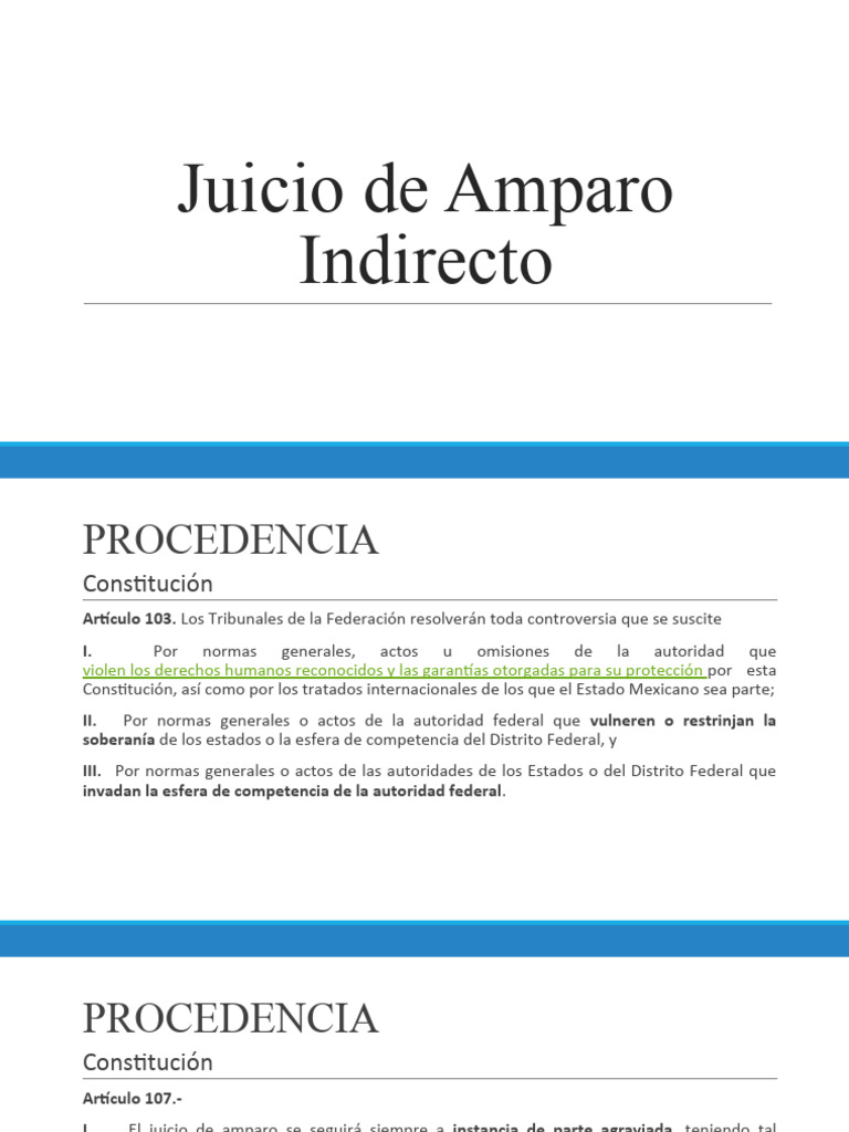 Procedencia del Juicio de Amparo Indirecto | PDF | Gobierno | Ciencias ...