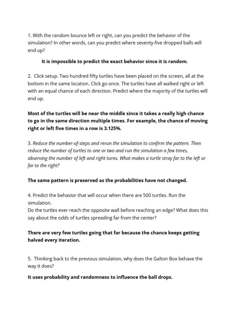 Pltw activity 4 1 3 simulations to predict behavior pdf probability
