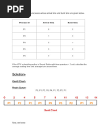 FCFS Scheduling Example and Calculations | PDF