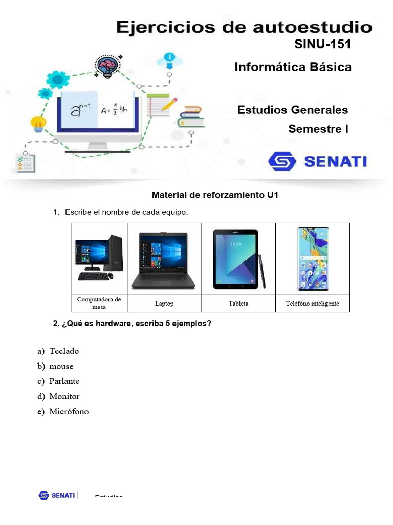 Guía de Informática Básica para Semestre I | PDF | Red de computadoras ...