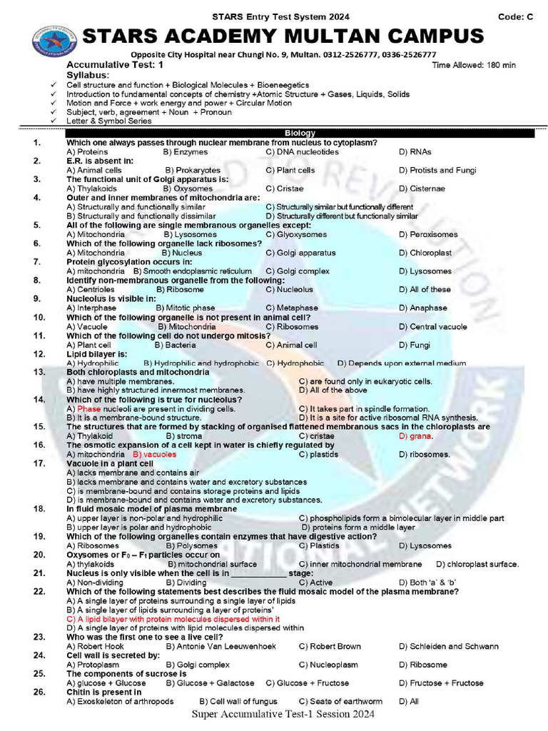 Accumulative-1 Paper Code C - Page-0001 | PDF