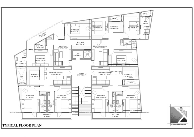 Typical Floor Plan Jhanshi | PDF