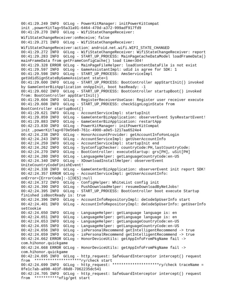 Game Center Startup Log Analysis | PDF | Internet | World Wide Web