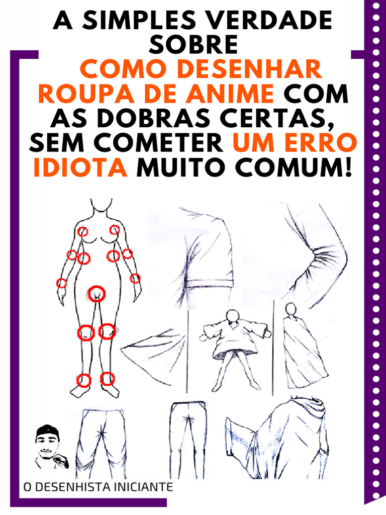 Como Desenhar Dobras em Roupas de Anime | PDF | Roupas | Gravidade, image size:768x1024
