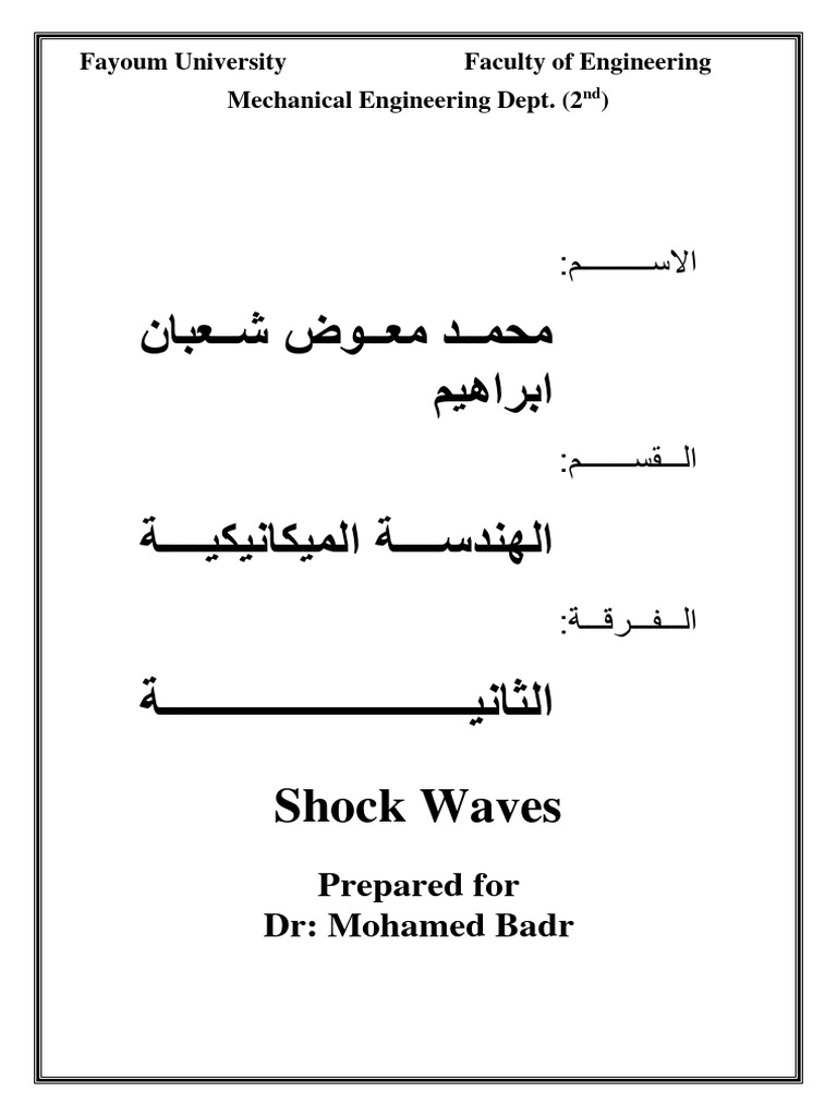 Understanding Shock Waves in Physics | PDF | Shock Wave | Mach Number