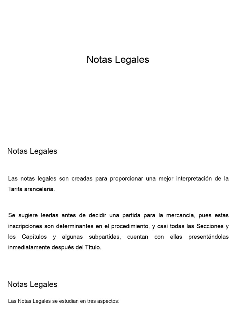 Notas Legales