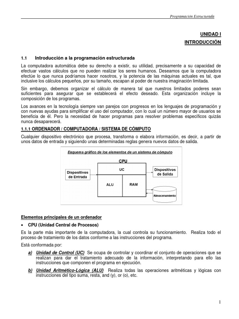 Unidad 1 Programacion | PDF | Lenguaje de programación | Programación ...