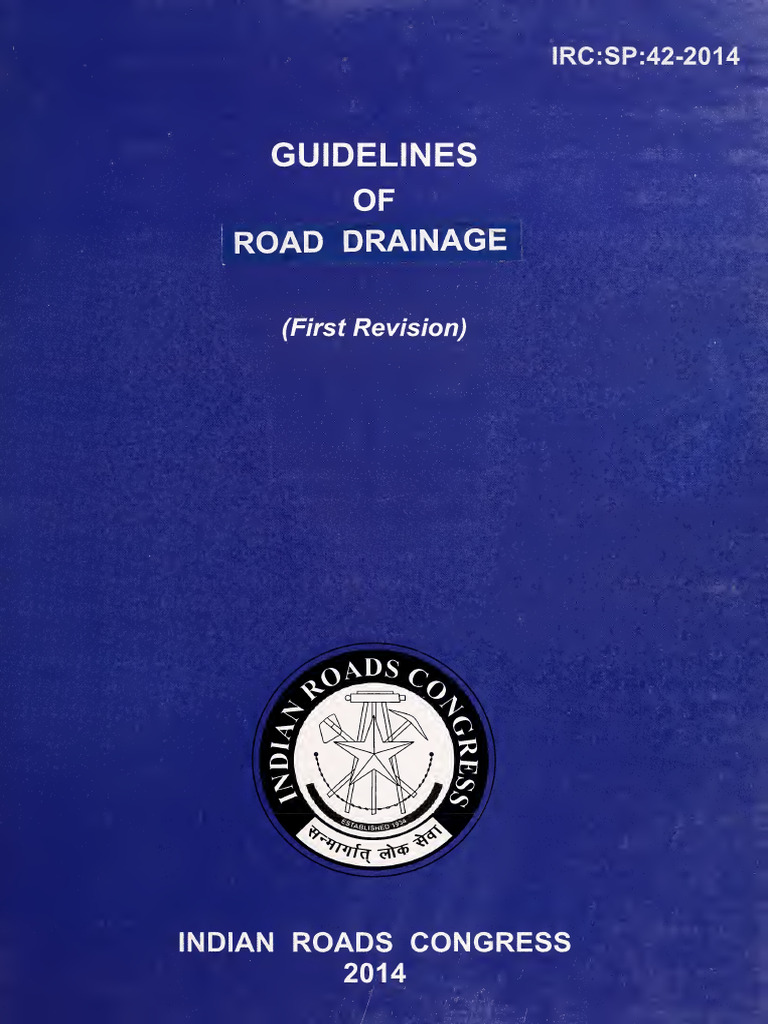 Road Drainage Guidelines IRC:SP:42-2014 | PDF | Road Surface | Road