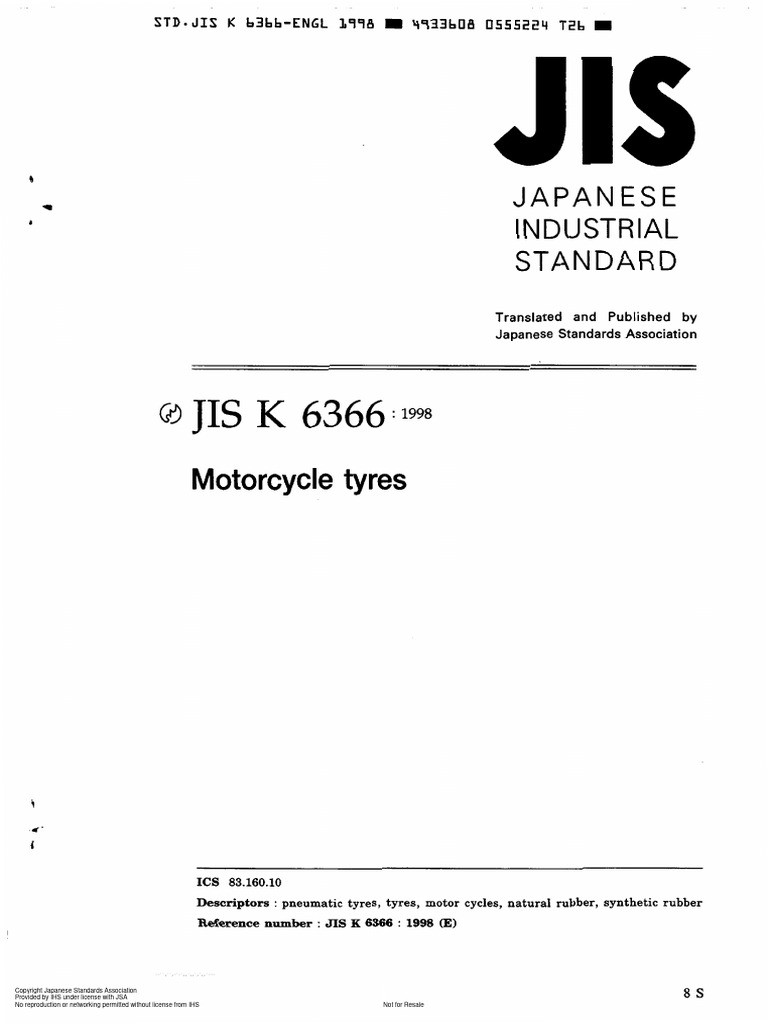 JISハンドブック 鉄道 2011 Jis K6366 - 1998 | PDF | Tire | Pressure