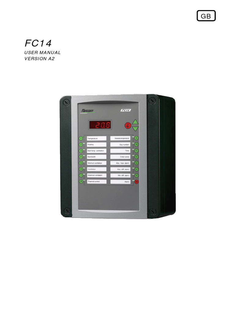 FC14 A2 User Manual GB | PDF | Temperature | Ventilation (Architecture)